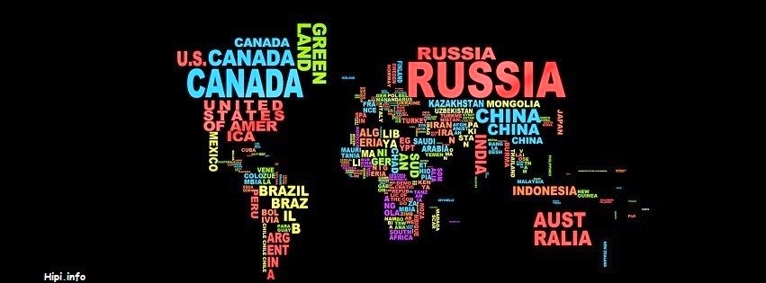 World Map Black Facebook Cover Photo - Hipi.info | Calendars Printable Free