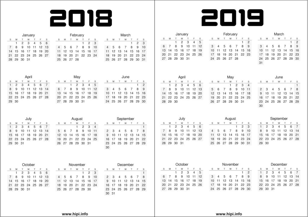 18 19 Calendar Printable Free Free Download Hipi Info Calendars Printable Free