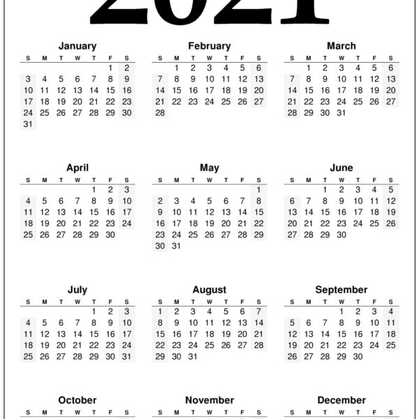 Printable 2021 Calendar with US Holidays - Red color - Hipi.info ...