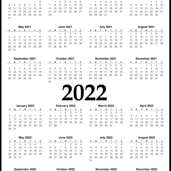 2 Year Printable Calendar 2020 And 2021 Calendars