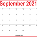 2021 September Calendar Printable – Monthly Calendar