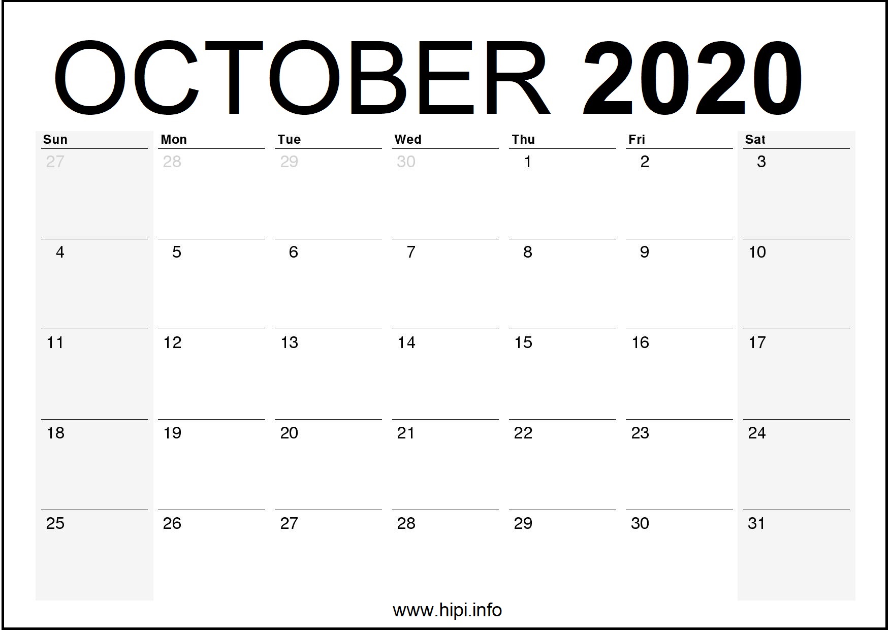 October 2020