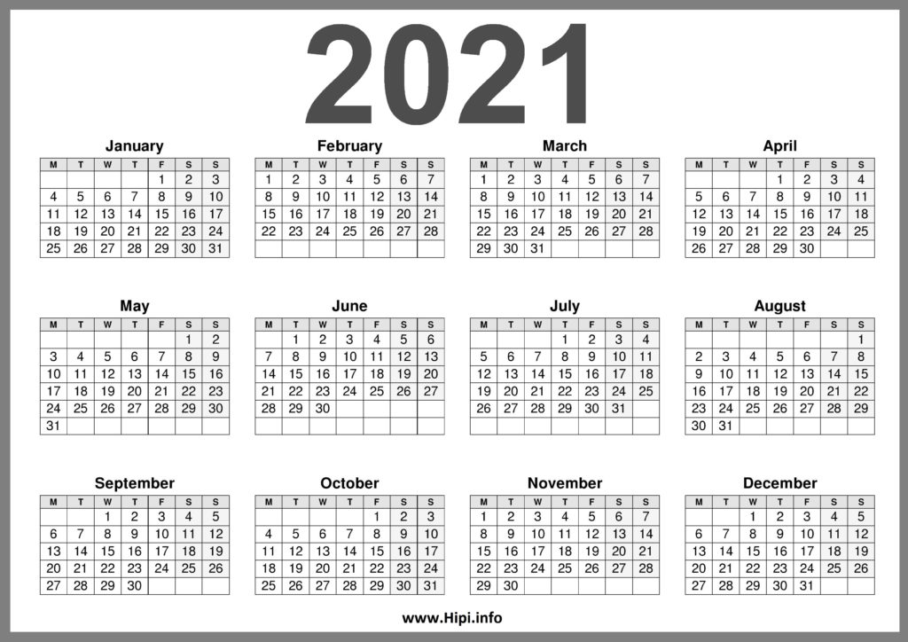 2021 Printable Calendar (UK) United Kingdom - Hipi.info ...