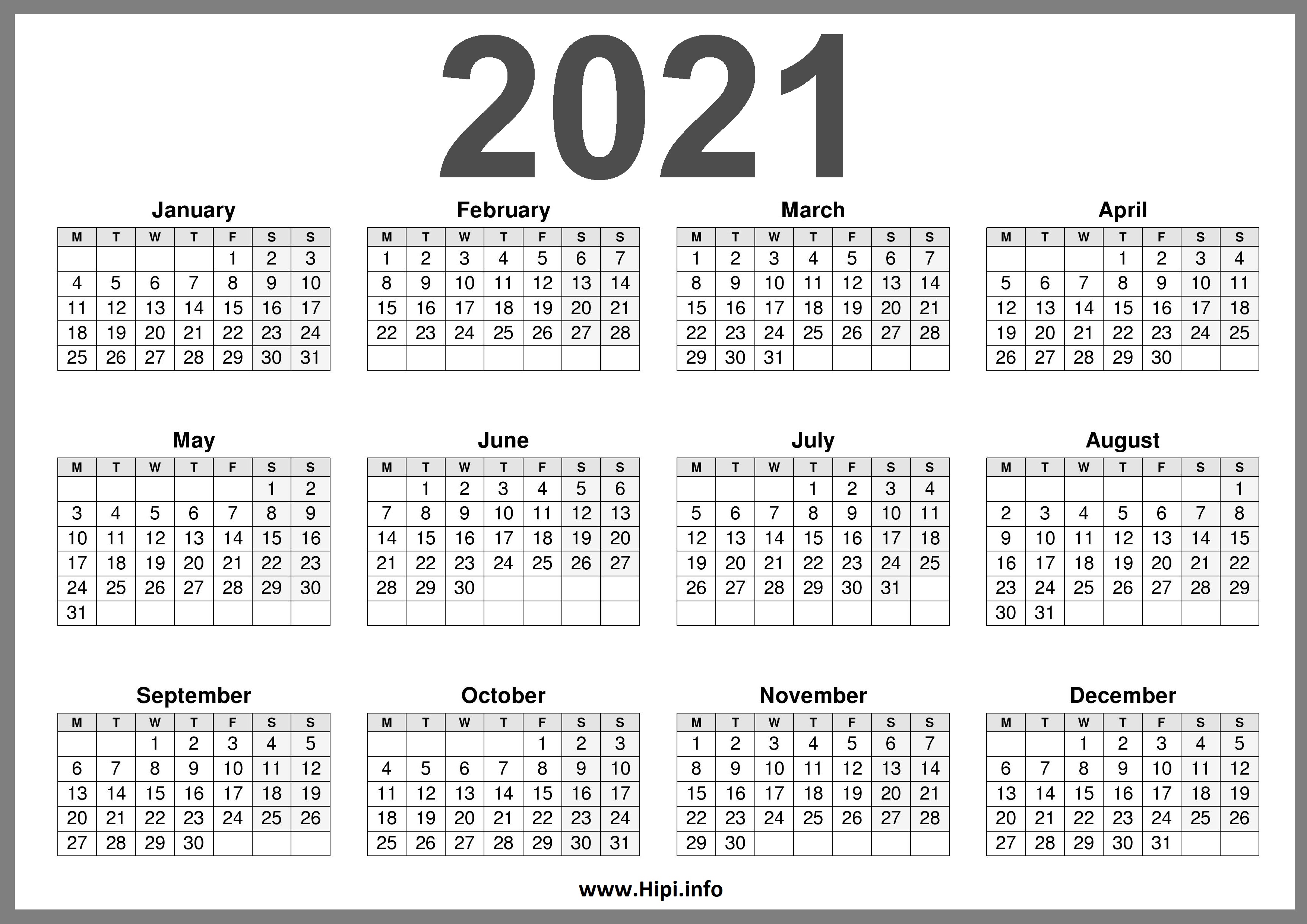 Featured image of post Free 2021 Calendar Printable Uk