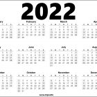 2022 Printable Calendar US Free Download