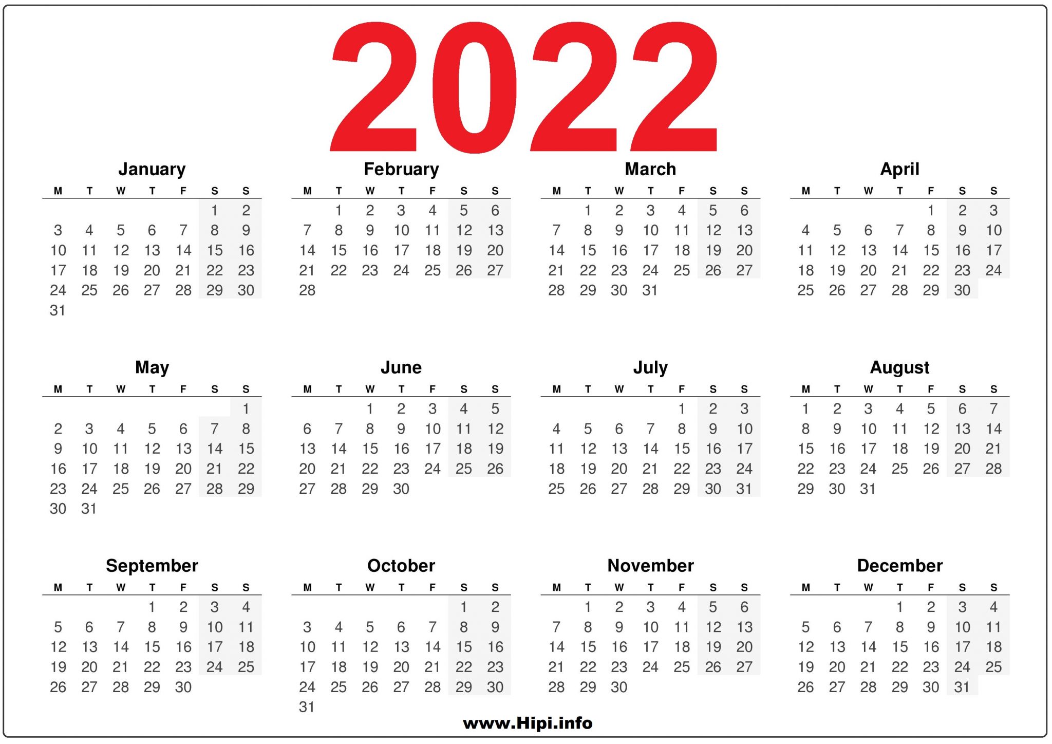 2022 UK Calendar Printable Red Hipi.info Calendars