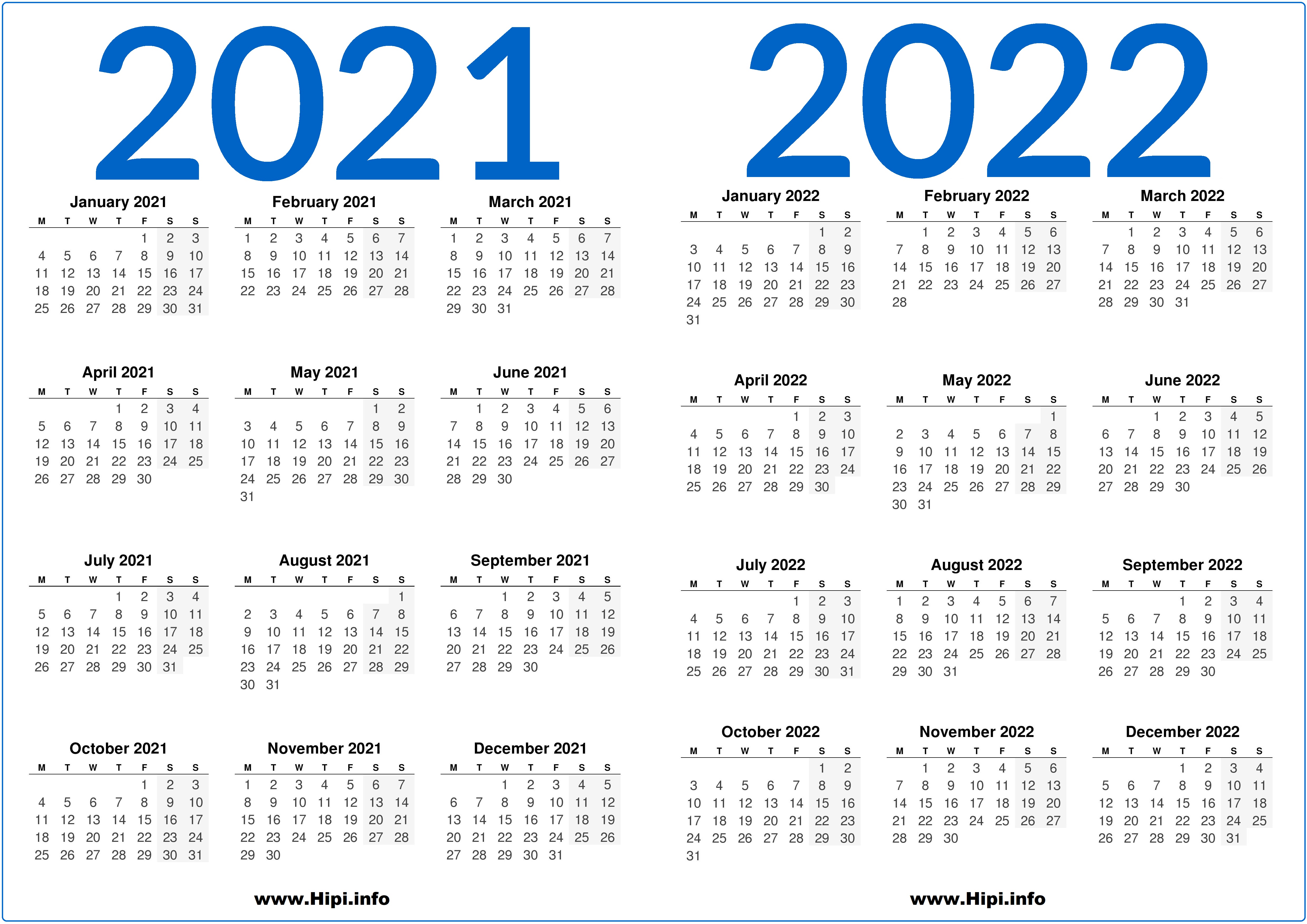 20212022 uk printable 2 year calendar hipiinfo