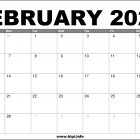 February 2022 Calendar Printable Free