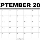 September 2022 Calendar Printable Free