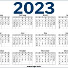 2023 Calendar Printable US Free