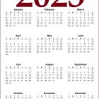 US 2023 Printable Calendar Free