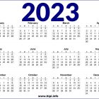2023 Calendar Printable One Page US