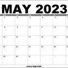 May 2023 Calendar Free Printable