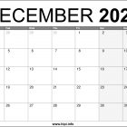 December 2023 UK Calendar A4 Size Free