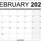 February 2023 UK Printable Calendar