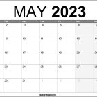 May 2023 UK Free Printable Calendar