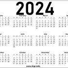 2024 Calendar Printable One Page