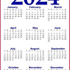 One Page 2024 Printable Calendar
