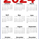 Calendar 2024 A4 Size One Page