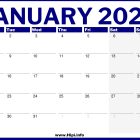 UK January 2024 Calendar Printable