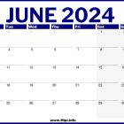 UK June 2024 Printable Calendar