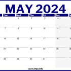 UK May 2024 Calendar Printable