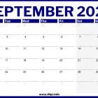 September 2024 UK Calendar Printable