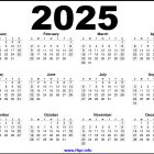2025 Printable Calendar A4 Size