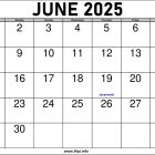 2025 June Calendar Printable with Holidays