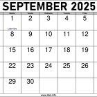 2025 September Calendar Printable with Holidays