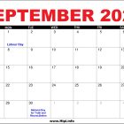 September 2025 Calendar Canada with Holidays