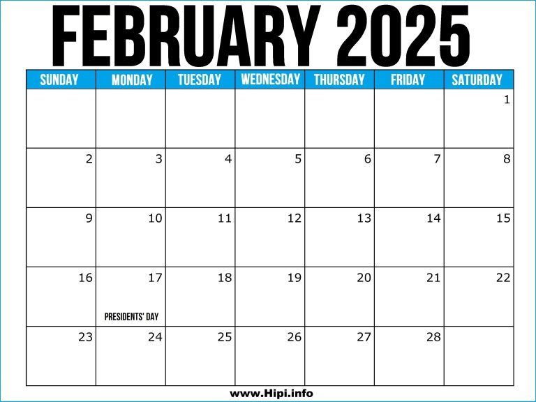 February 2025 US Calendar Printable Hipi.info